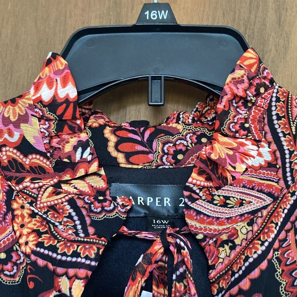 Relisted Harper 241 boho paisley floral print dress 16W - Picture 9 of 16